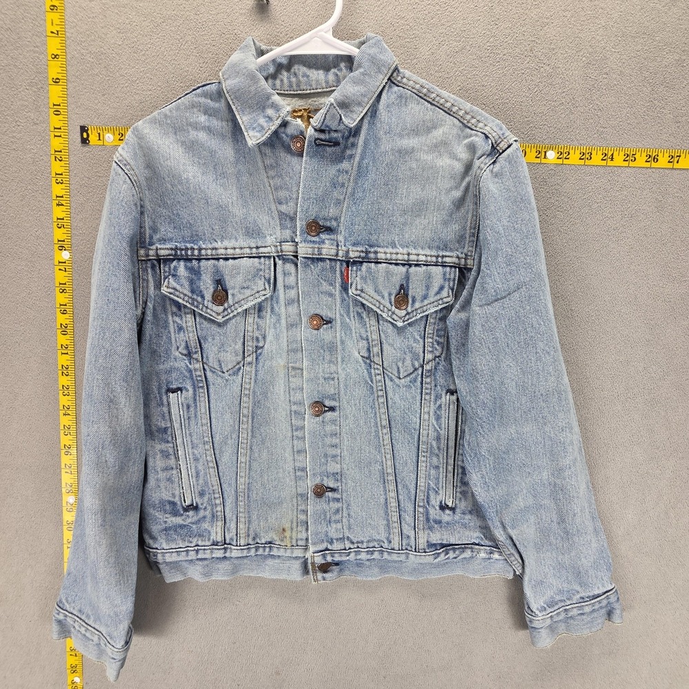 Vintage Levis Jacket Mens S Blue Denim Type 3 80s Trucker Jean 70505 Made in USA